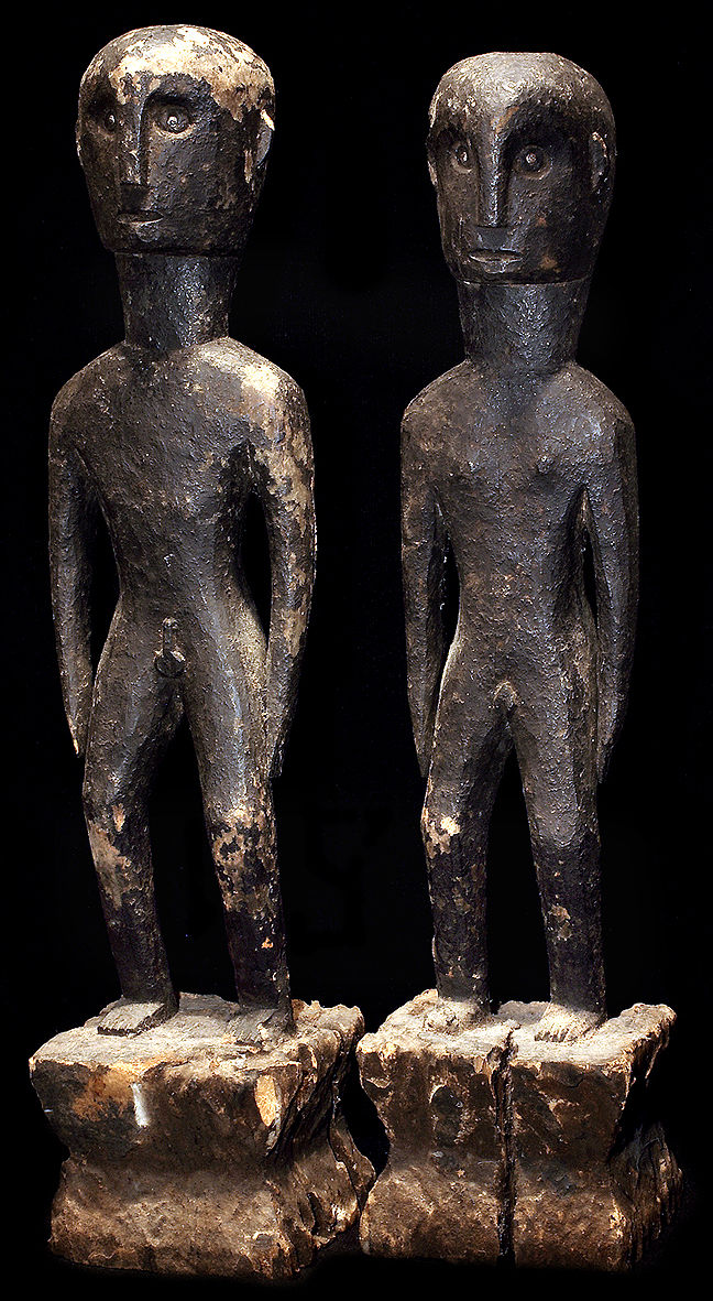 IFUGAO BULUL RICE GOD STATUE PAIR DAVID HOWARD TRIBAL ART IFUGAO BULUL